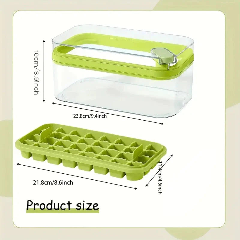 101oz. Ice Cube Tray Set - 64 Pcs Silicone Ice Cube Tray With Lid & Bin __stock:200 Kitchen & Dining refund_fee:800