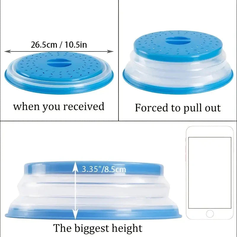 10.5 inch Collapsible Food Plate Lid Cover __stock:200 Kitchen & Dining refund_fee:800