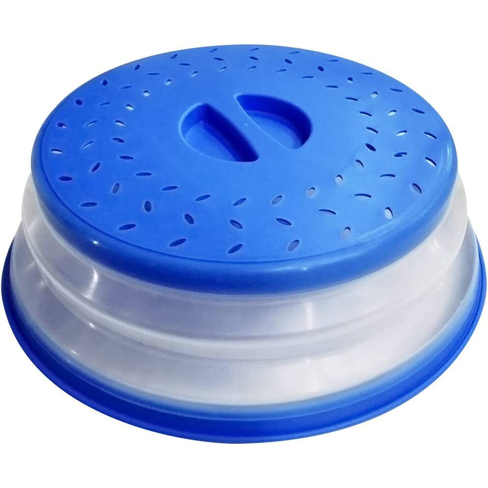 10.5 inch Collapsible Food Plate Lid Cover Sky Blue __stock:200 Kitchen & Dining refund_fee:800