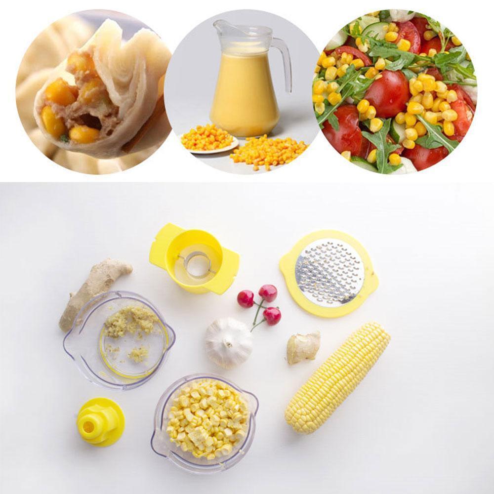 Cob Corn Stripper With Built-In Measuring Cup And Grater kitchen Kitchen & Dining