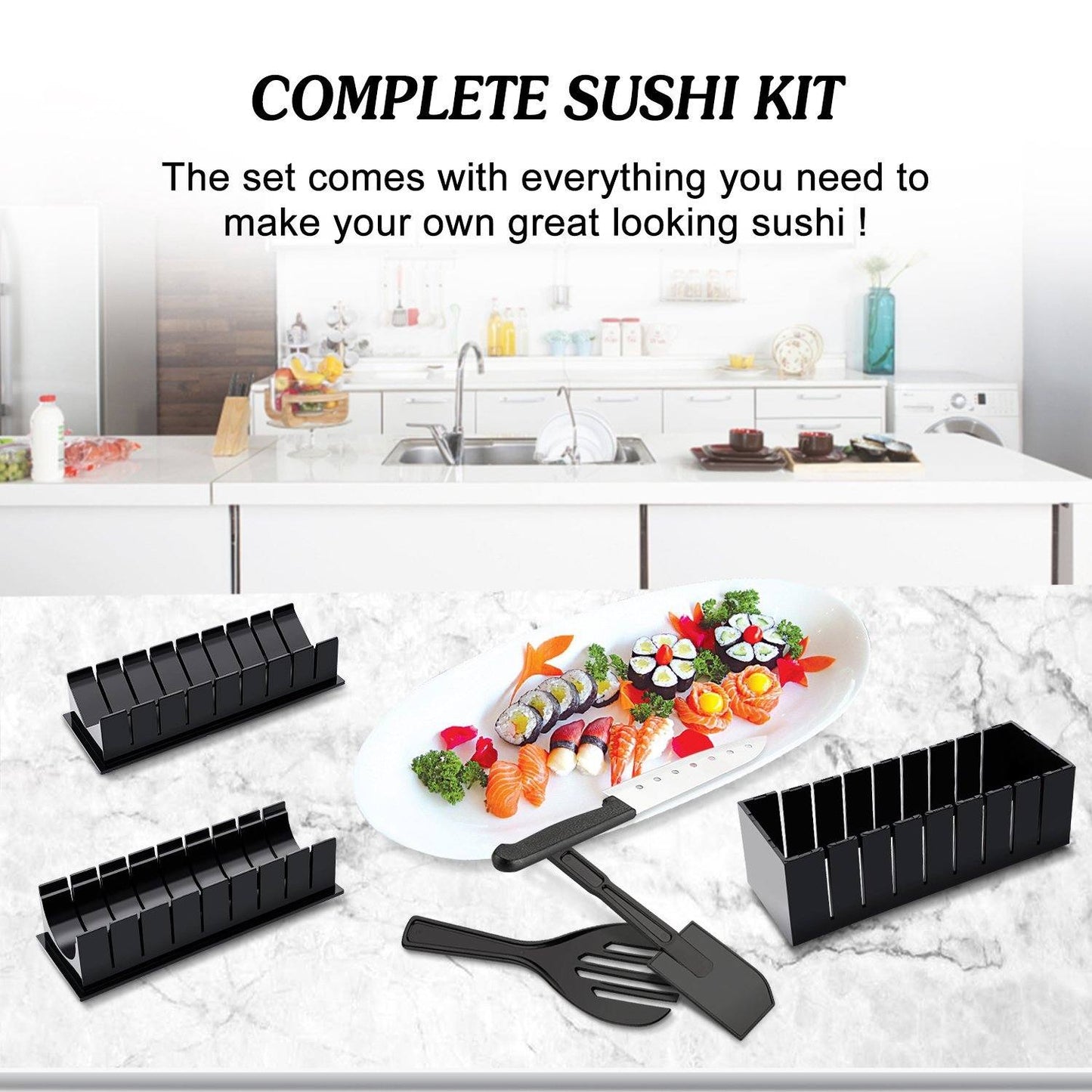 11-Piece: DIY Sushi Making Kit Tools Set __stock:50 Kitchen & Dining refund_fee:1200