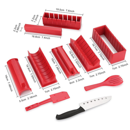 11-Piece: Sushi Making Kit Sushi Rolls with Premium Sushi Knife __stock:50 Kitchen & Dining Low stock refund_fee:1200