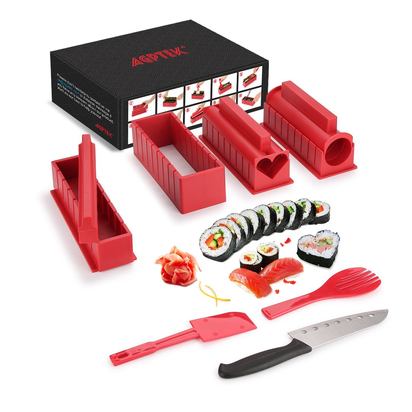 11-Piece: Sushi Making Kit Sushi Rolls with Premium Sushi Knife __stock:50 Kitchen & Dining Low stock refund_fee:1200