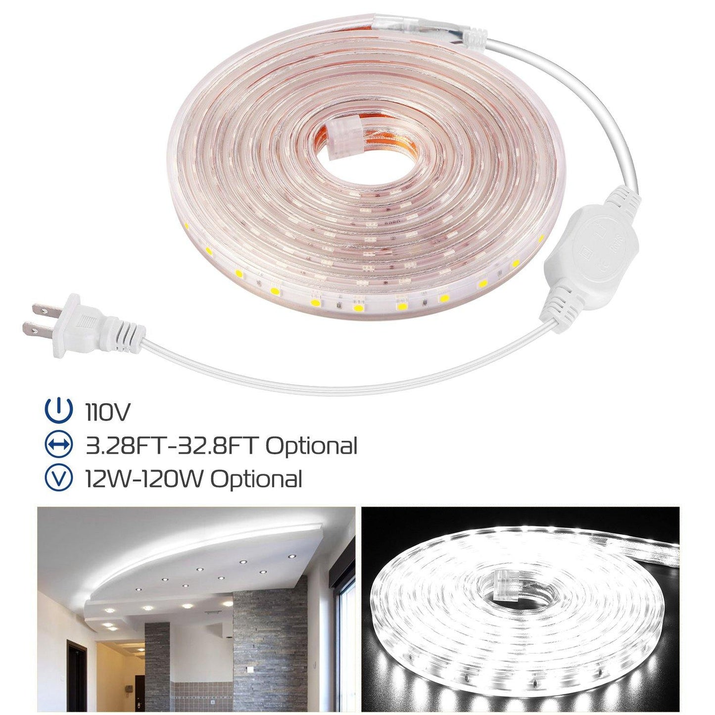 110V LED Strip Light __stock:50 Indoor Lighting refund_fee:800 show-color-swatches Warranty