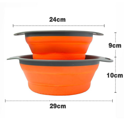 Round Foldable Drain Basket orange kitchen Kitchen & Dining