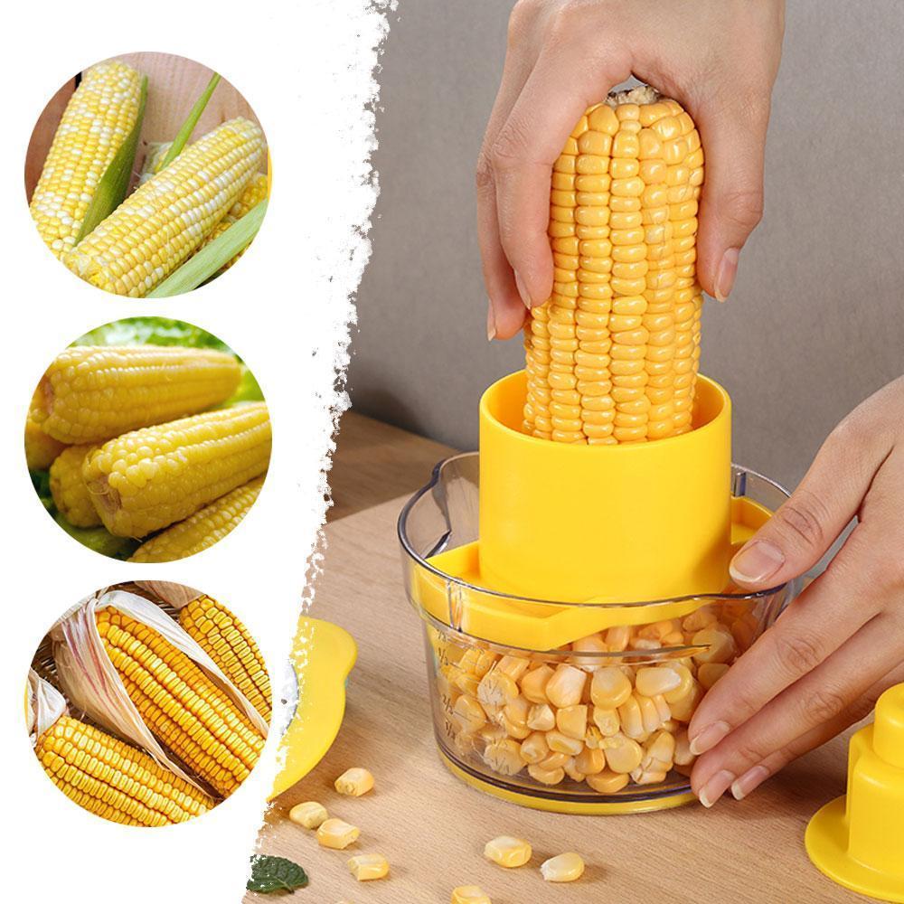 Cob Corn Stripper With Built-In Measuring Cup And Grater kitchen Kitchen & Dining