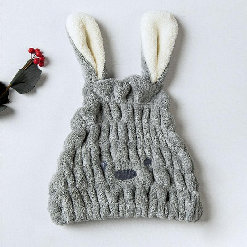 Super absorbent rabbit ear dry hair cap bathroom beauty