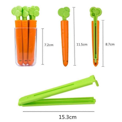 Carrot Food bag sealing clip, 5 PCs kitchen Kitchen & Dining storage