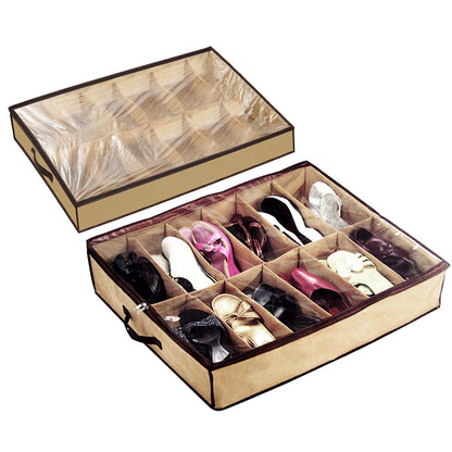 12 Cells Under the Bed Shoes Organizer __stock:50 Closet & Storage refund_fee:800