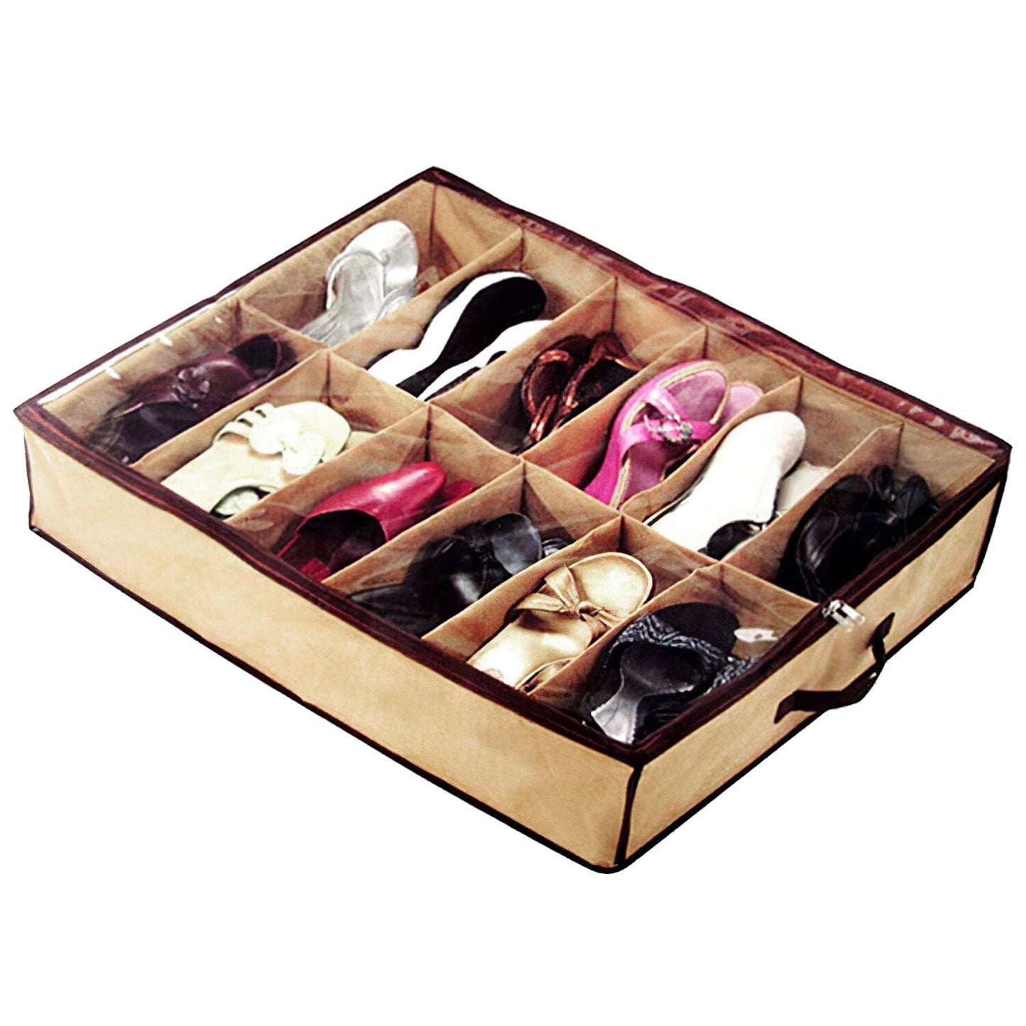 12 Cells Under the Bed Shoes Organizer __stock:50 Closet & Storage refund_fee:800