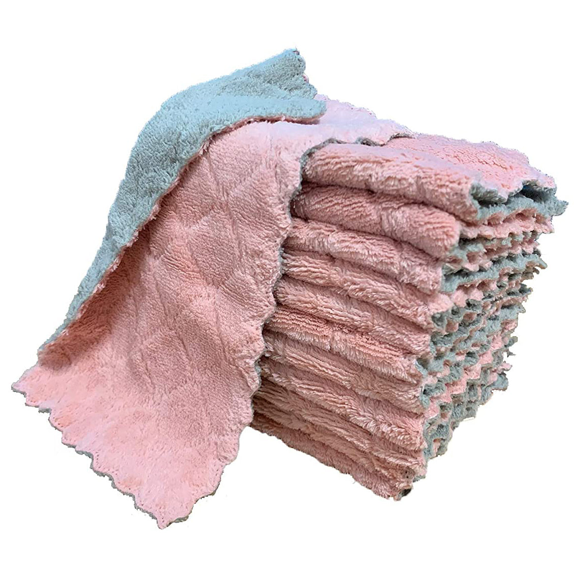 12-Pack: Kitchen Cloth Dish Towels Pink/Gray __stock:200 Kitchen & Dining refund_fee:800