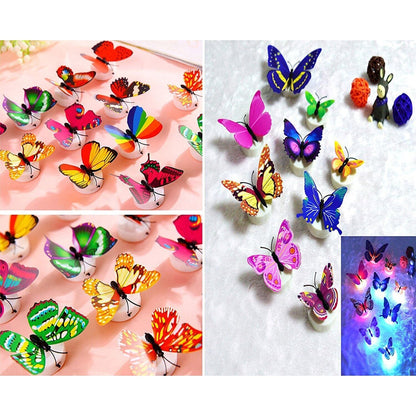 12-Pack: LED Butterfly Decoration Night Light __stock:200 Indoor Lighting refund_fee:800 Warranty