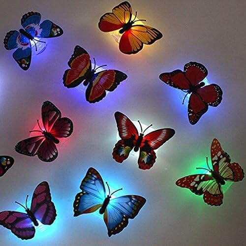 12-Pack: LED Butterfly Decoration Night Light __stock:200 Indoor Lighting refund_fee:800 Warranty