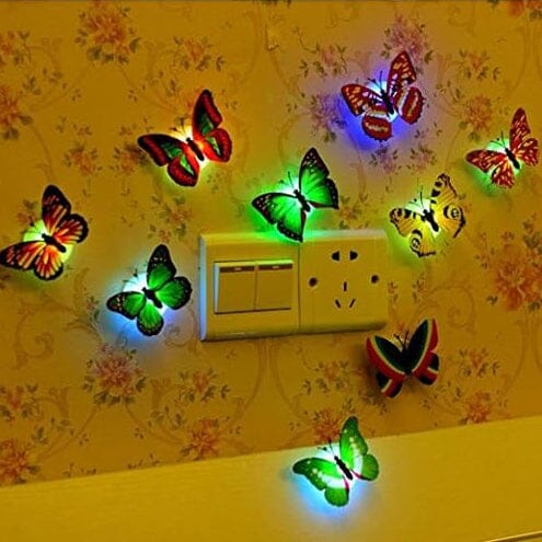 12-Pack: LED Butterfly Decoration Night Light __stock:200 Indoor Lighting refund_fee:800 Warranty