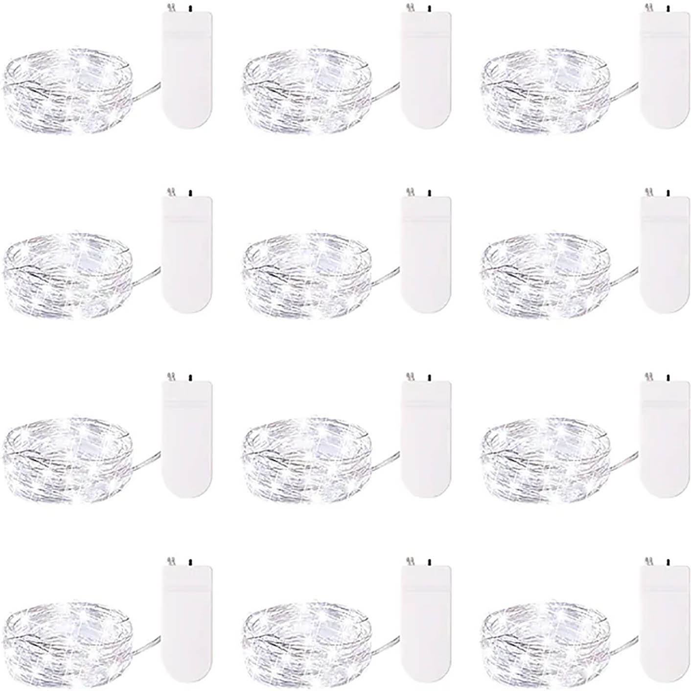 12-Pack: Led Fairy Lights Battery Operated String Lights White __stock:200 refund_fee:800 String & Fairy Lights Warranty