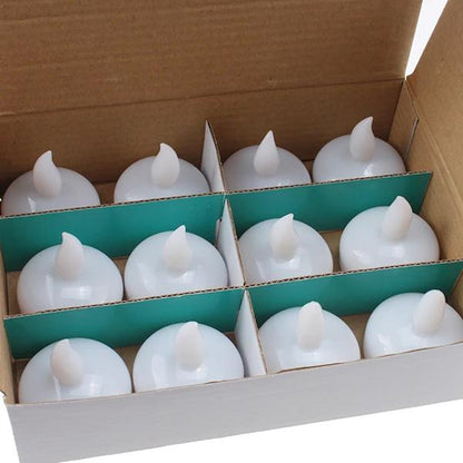 12-Pack: LED Floating Tea Waterproof Flameless Candle Holiday Indoor Lighting Low stock refund_fee:800 Warranty