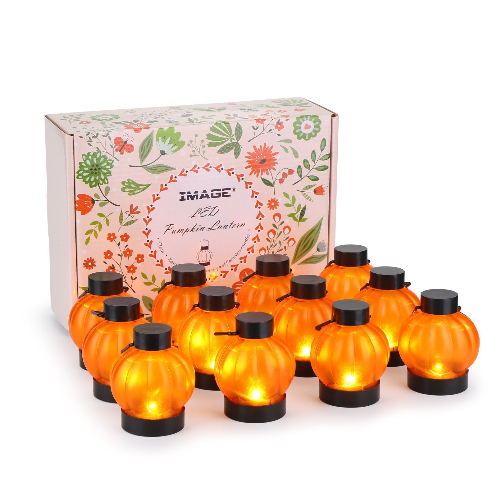 12-Pack: LED Pumpkin Tealights Smokeless Candles Holiday Decor & Apparel refund_fee:1200 Warranty