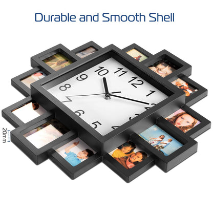 12-Picture Display Wall Clock __stock:100 Household Appliances refund_fee:1200 Warranty