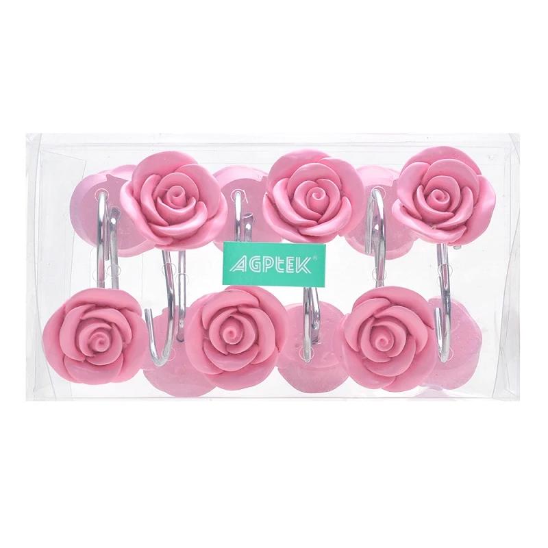 12-Piece: AGPtek Fashion Decorative Home Rose Curtain Hooks __stock:50 Furniture and Décor Low stock refund_fee:800