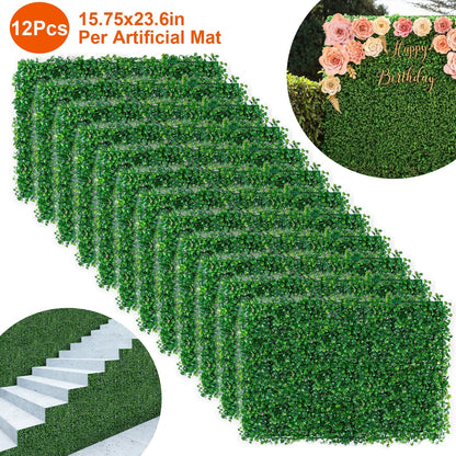 12-Piece: Artificial Boxwood Plant Grass __stock:50 Garden & Patio refund_fee:1800