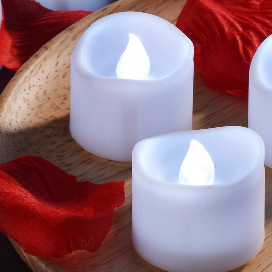 12-Piece: Cool White Flickering Led Tealight Timer Candles Indoor Lighting refund_fee:800 Warranty