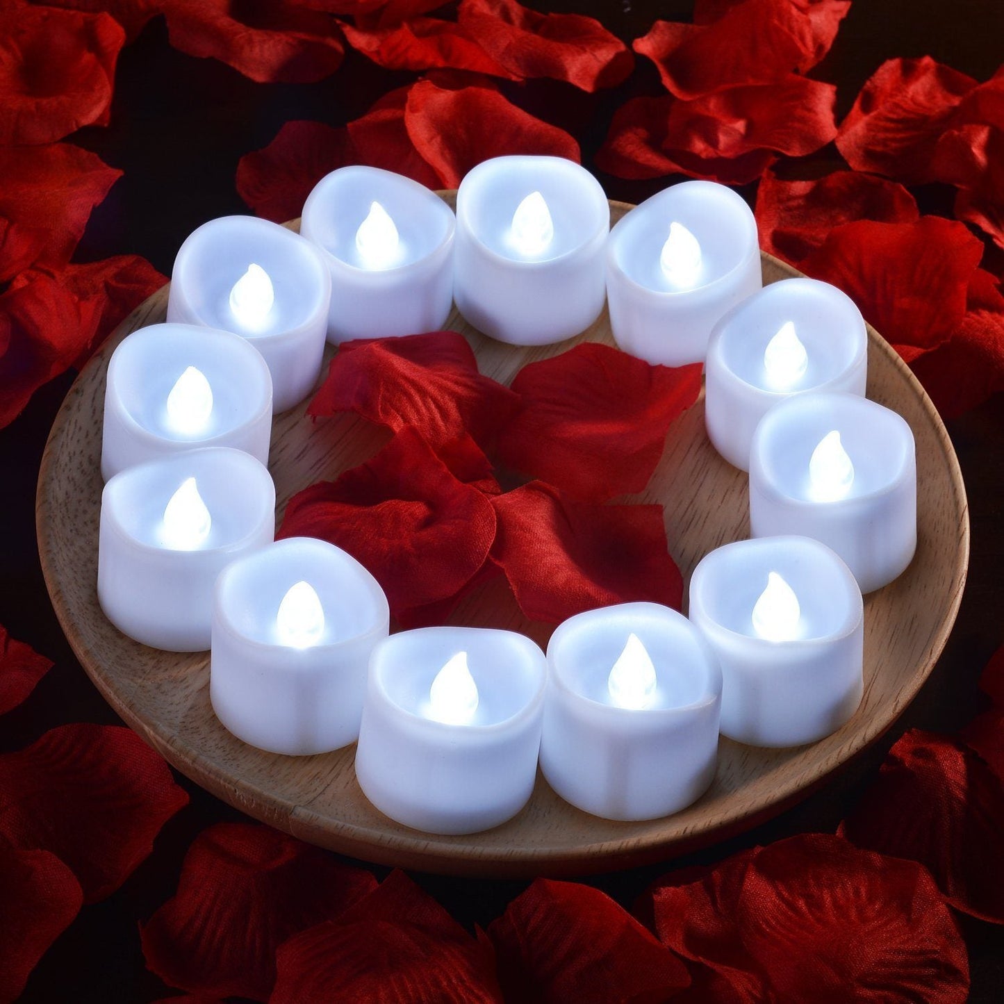 12-Piece: Cool White Flickering Led Tealight Timer Candles Indoor Lighting refund_fee:800 Warranty