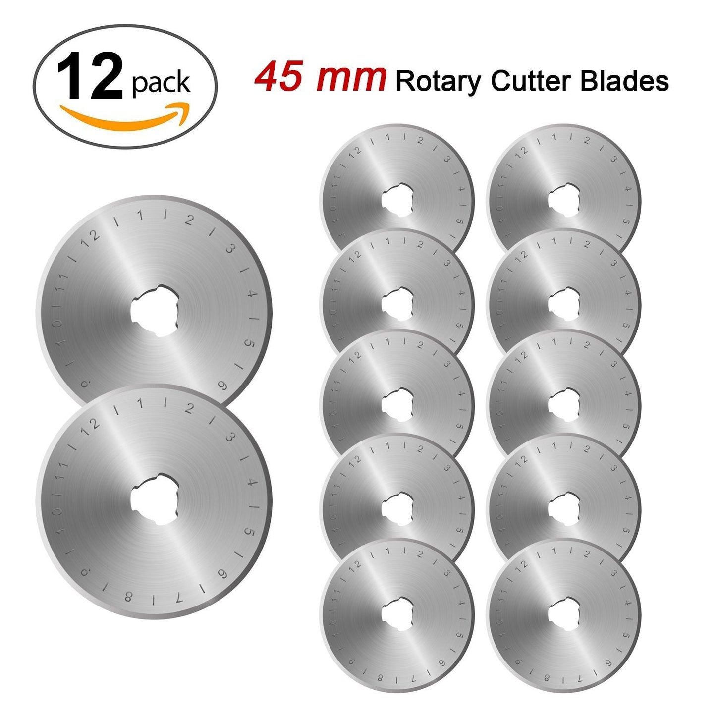 12-Piece Set: 45mm Rotary Cutter Blades __stock:50 Home Improvement refund_fee:800