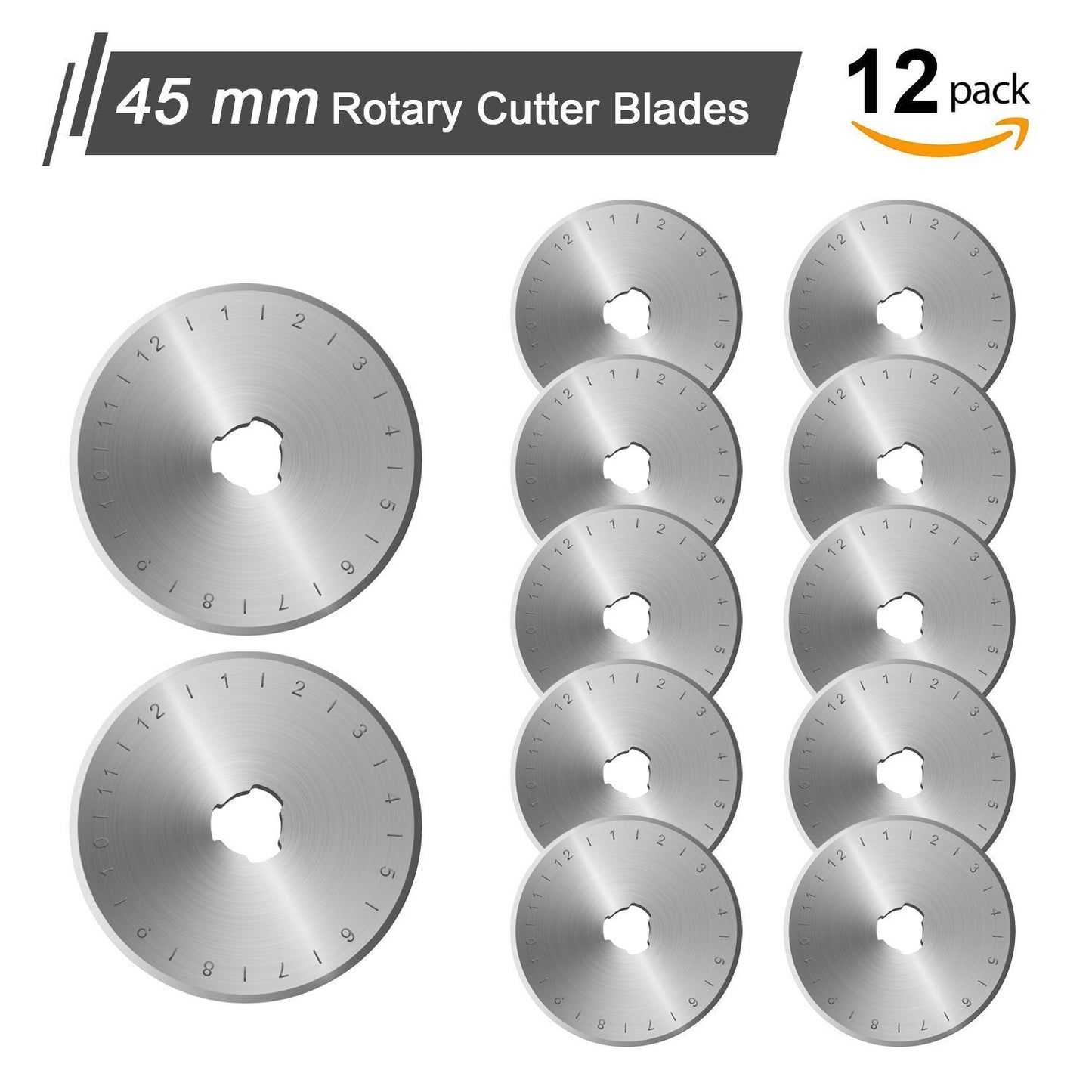 12-Piece Set: 45mm Rotary Cutter Blades __stock:50 Home Improvement refund_fee:800