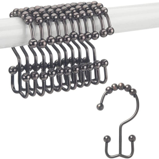 12-Piece Set: Titanker Shower Curtain Hooks Rings Bronze __stock:500 Bath refund_fee:800