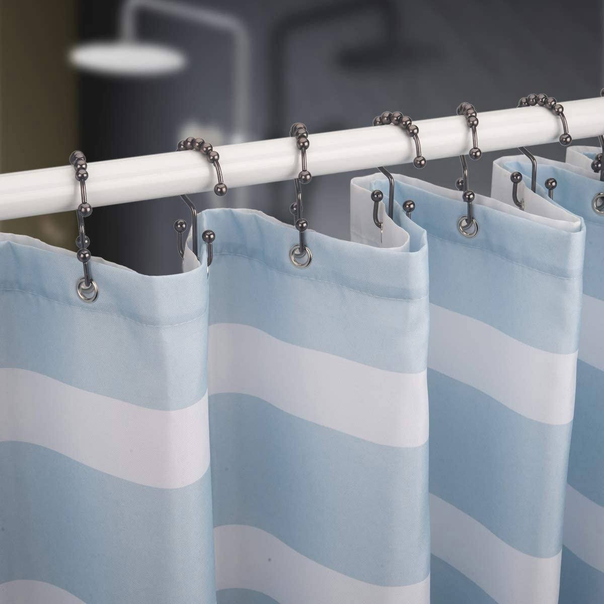 12-Piece Set: Titanker Shower Curtain Hooks Rings __stock:500 Bath refund_fee:800