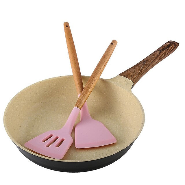 12-Piece: Wood Handle Silicone Kitchenware __stock:200 Kitchen & Dining refund_fee:1800