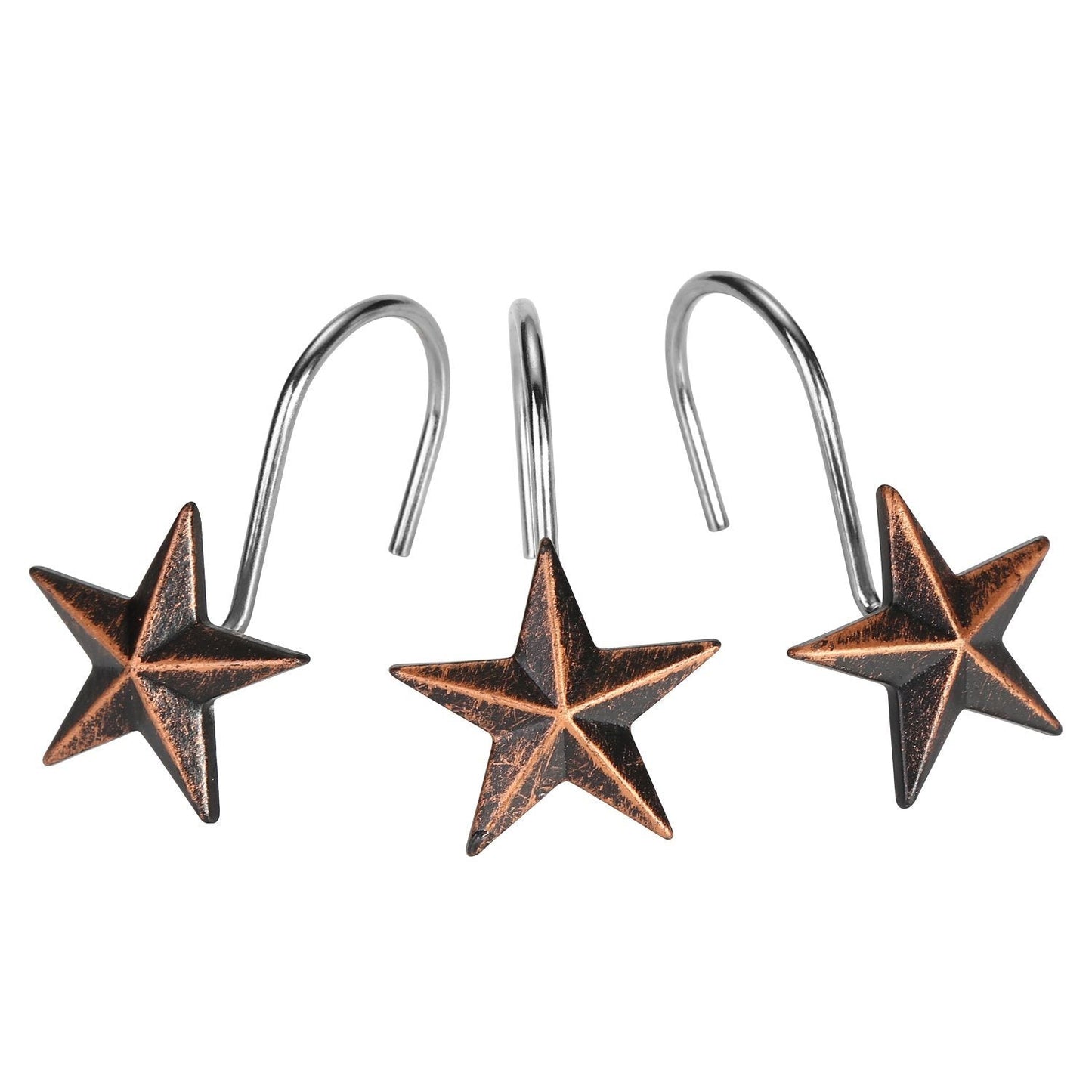 12-Pieces: Anti-Rust Star Decorative Shower Curtain Hooks Bath Low stock refund_fee:800