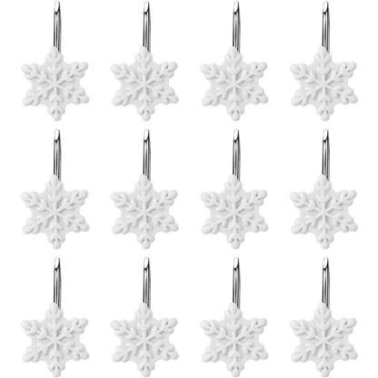 12-Pieces: Christmas Shower Curtain Anti-Rust Hooks __stock:50 Holiday Holiday Decor & Apparel refund_fee:800