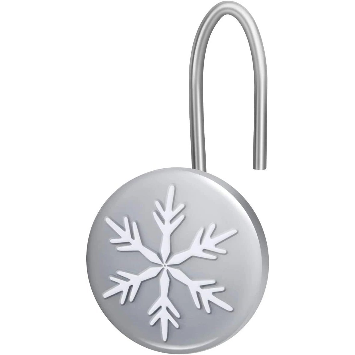 12-Pieces: Christmas Snowflake Anti-Rust Round Shower Curtain Hooks __stock:50 Holiday Decor & Apparel refund_fee:800