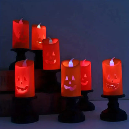 12-Pieces: Halloween LED Pumpkin Chandelier Candles __stock:200 Holiday Decor & Apparel refund_fee:1200 Warranty