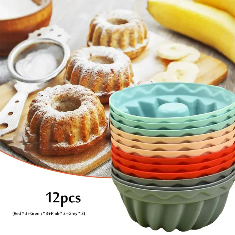 12-Pieces: Silicone Heritage Bundtlette Cake Mold __stock:200 Kitchen & Dining refund_fee:800