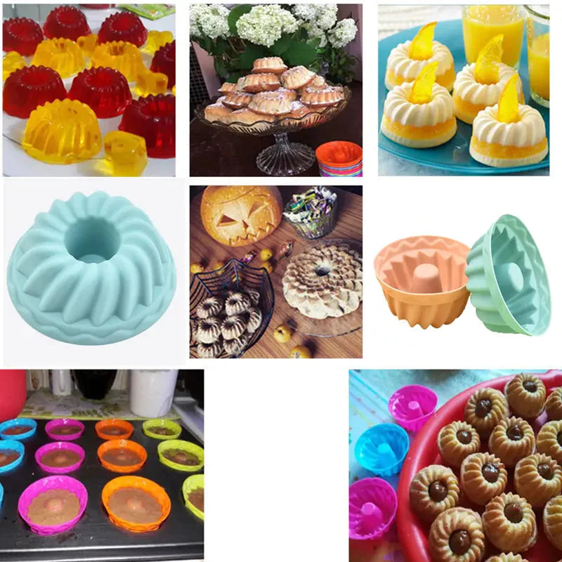 12-Pieces: Silicone Heritage Bundtlette Cake Mold __stock:200 Kitchen & Dining refund_fee:800