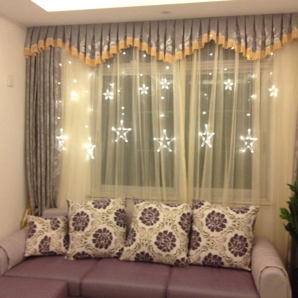 12 Stars 138 LED Curtain String Lights __stock:100 refund_fee:1200 String & Fairy Lights Warranty