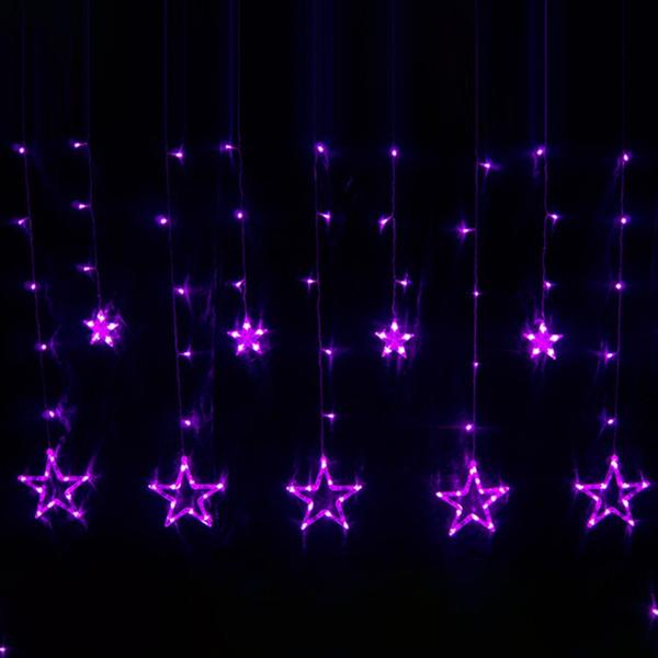 12 Stars 138 LED Curtain String Lights __stock:100 refund_fee:1200 String & Fairy Lights Warranty