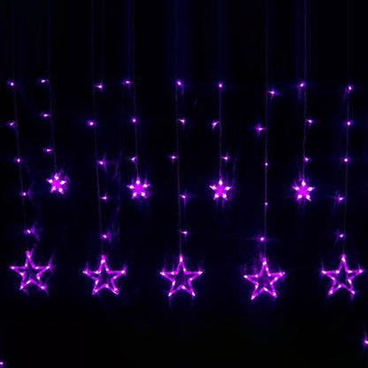 12 Stars 138 LED Curtain String Lights __stock:100 refund_fee:1200 String & Fairy Lights Warranty