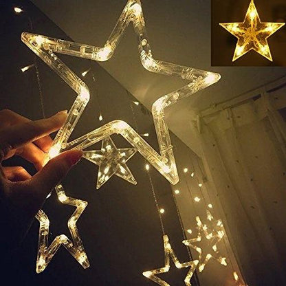 12 Stars 138 LED Curtain String Lights __stock:100 refund_fee:1200 String & Fairy Lights Warranty