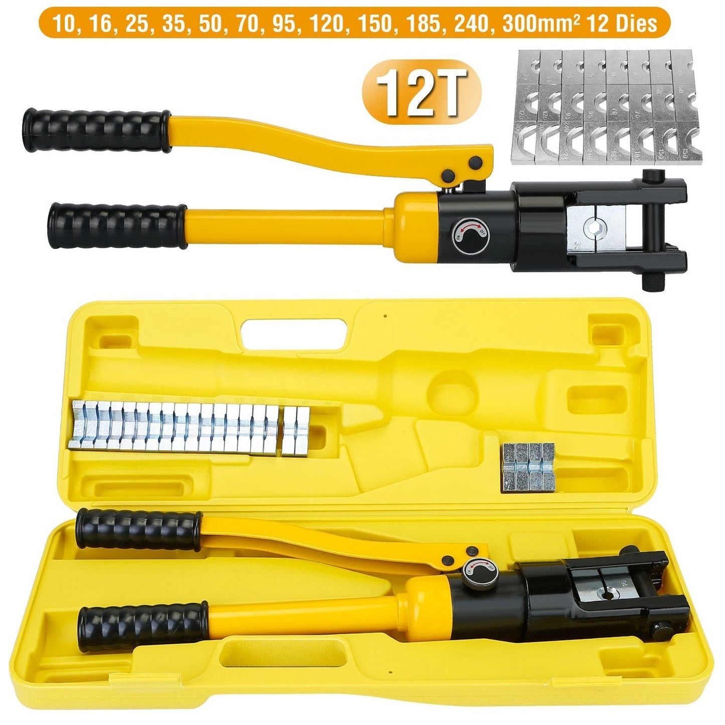 12 Ton Hydraulic Wire Crimper Home Improvement Low stock refund_fee:2200