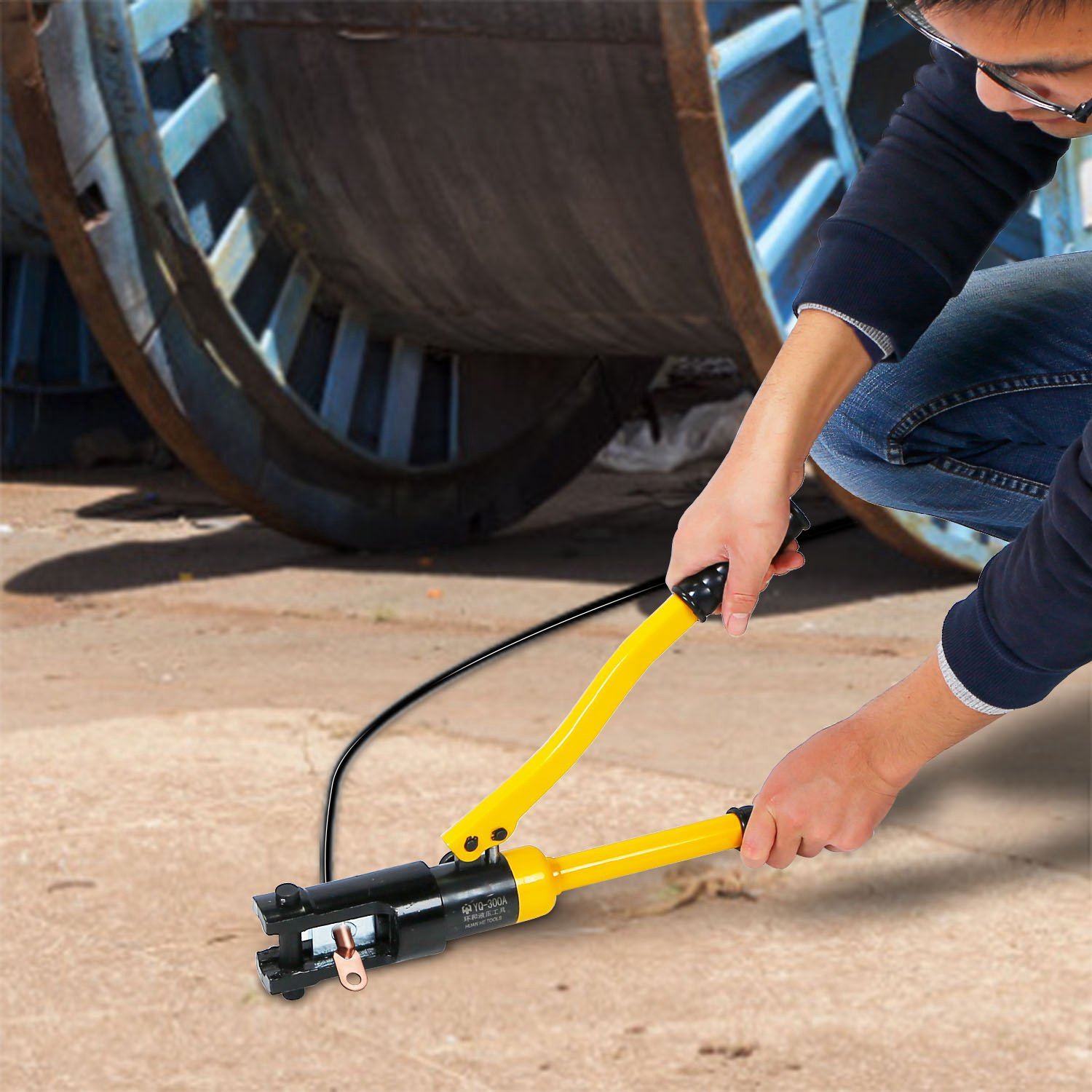 12 Ton Hydraulic Wire Crimper Home Improvement Low stock refund_fee:2200