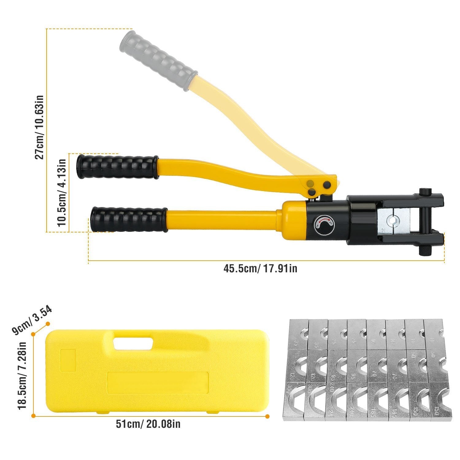 12 Ton Hydraulic Wire Crimper Home Improvement Low stock refund_fee:2200