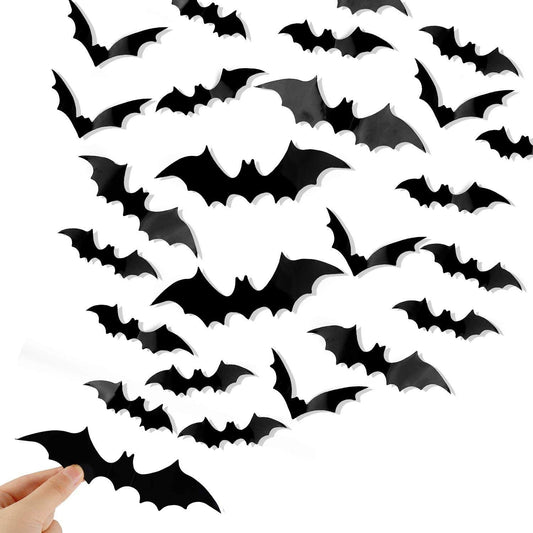 120-Piece: 3D Bat Halloween Decoration Stickers Holiday Decor & Apparel refund_fee:800