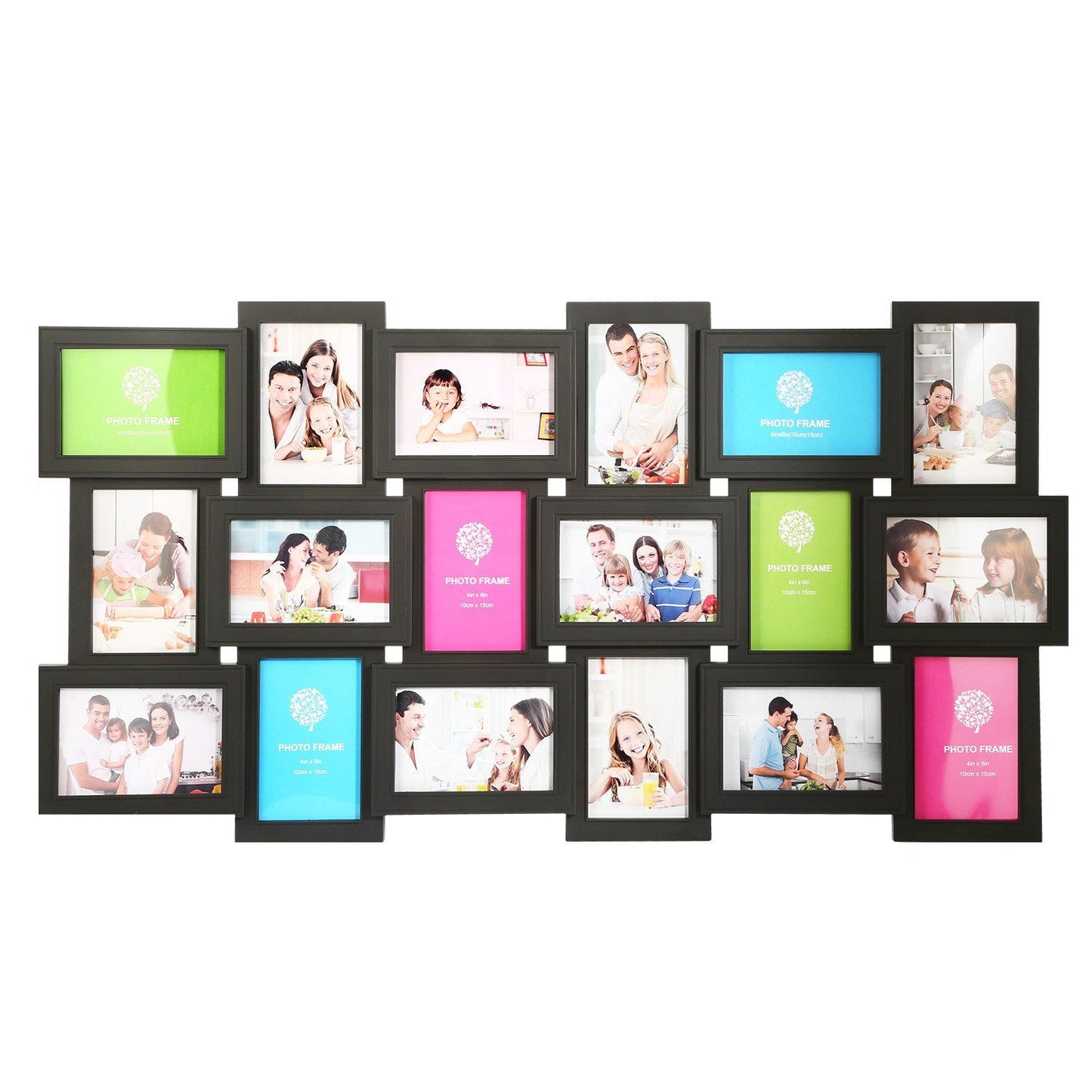 12/18 Picture Frames Collage for Photos in 4" x 6" Glass Protection __stock:200 Furniture and Décor refund_fee:1800