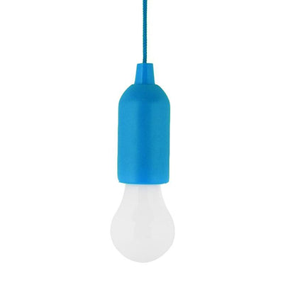 LED Pull Cord Hanging Bulb light blue decoration Garden & Patio