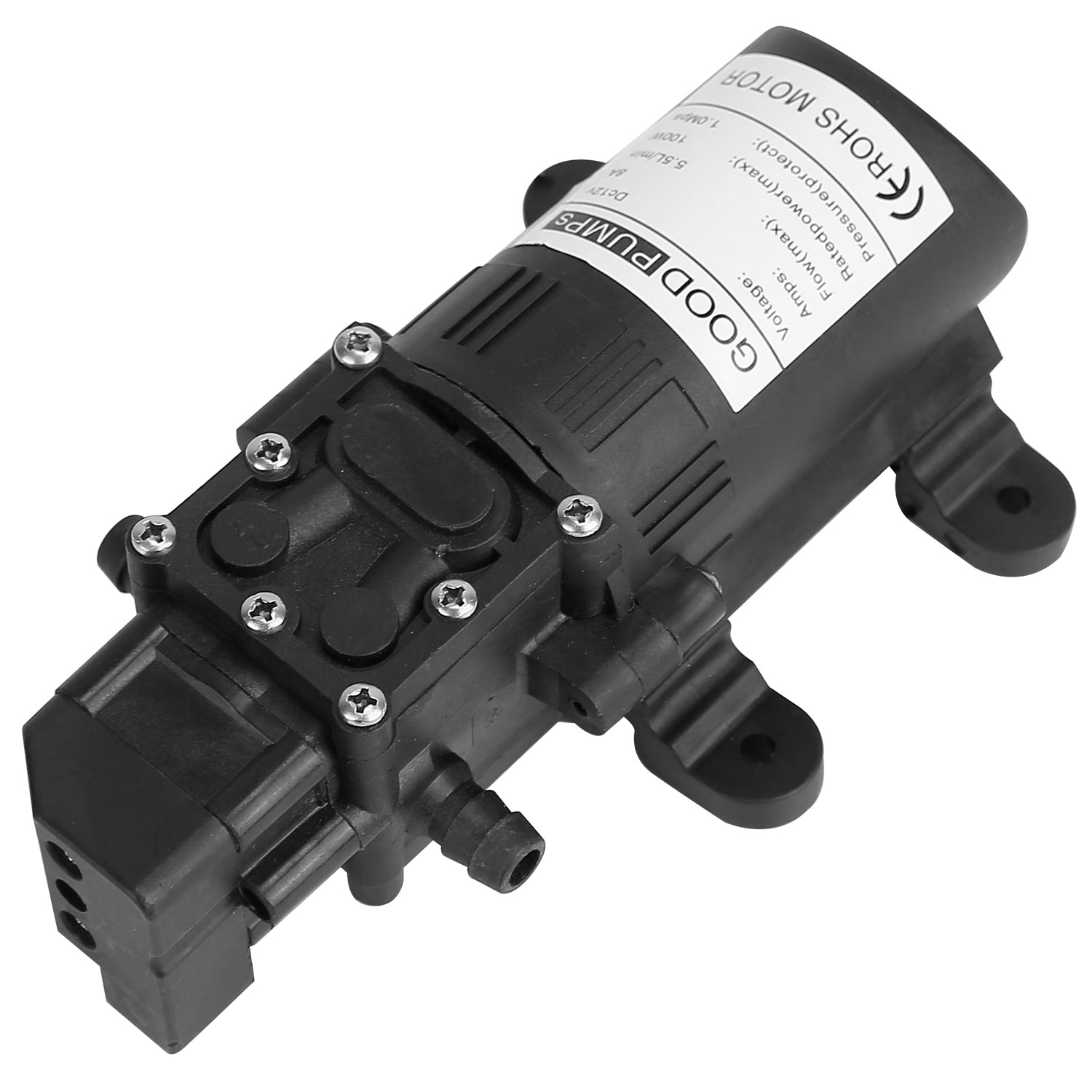 12V Water Pump with 2 Hose Clamps 123PSI Self Priming Sprayer Pump __stock:100 Garden & Patio refund_fee:1200