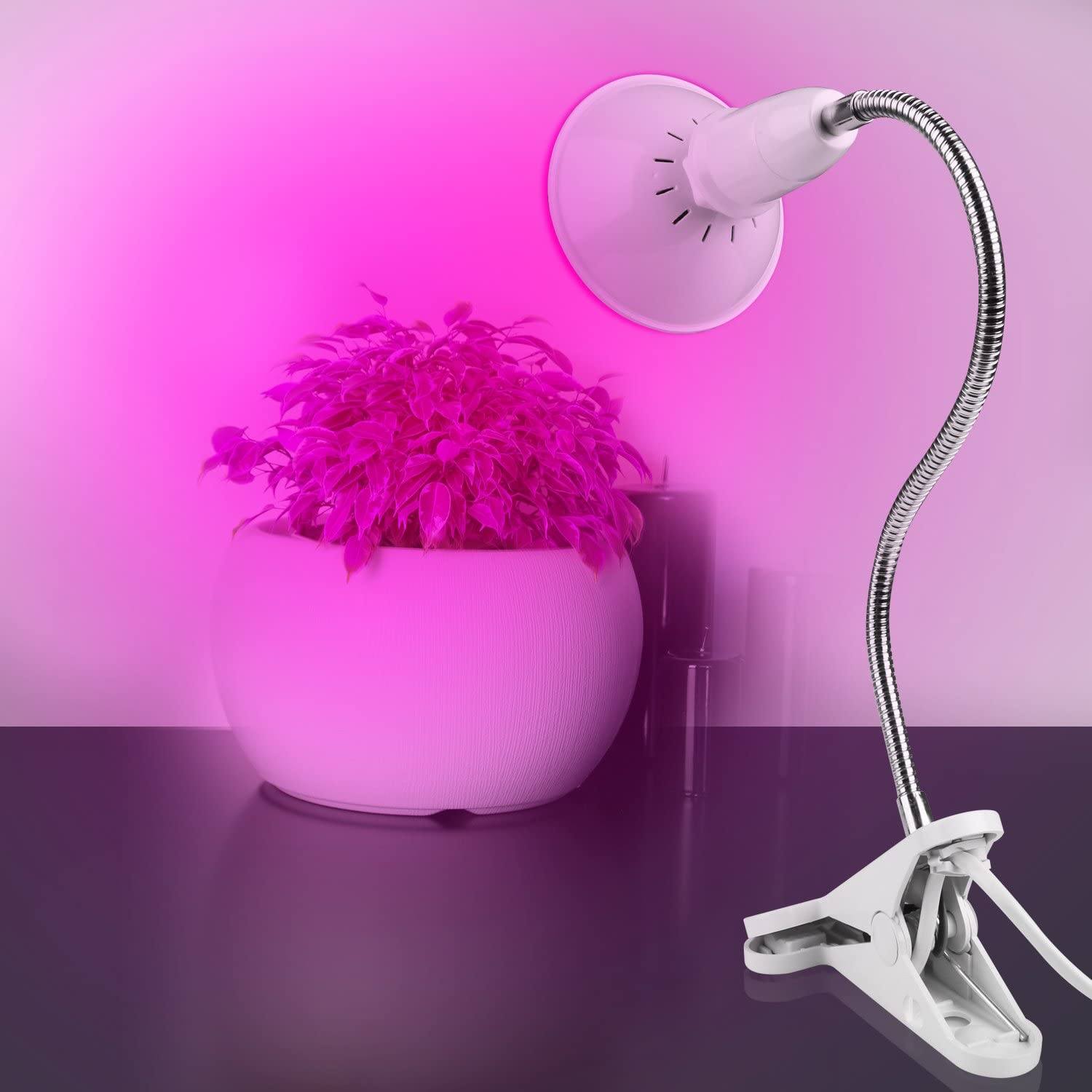 12W LED 360° Rotatable Plant Grow Light with Desk Clip __stock:250 Garden & Patio refund_fee:1200 Warranty