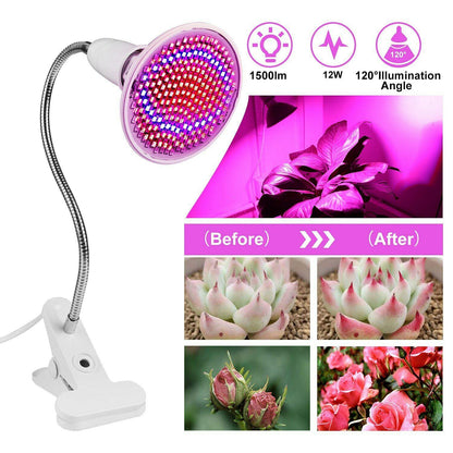 12W LED 360° Rotatable Plant Grow Light with Desk Clip __stock:250 Garden & Patio refund_fee:1200 Warranty